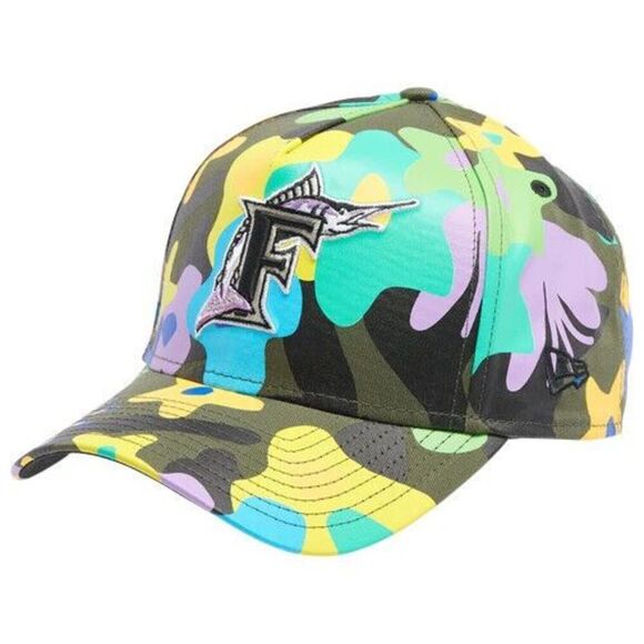New Era Marlins AF Floral Adjustable Snapback Men's Cap Multicolor One Size - Picture 1 of 8
